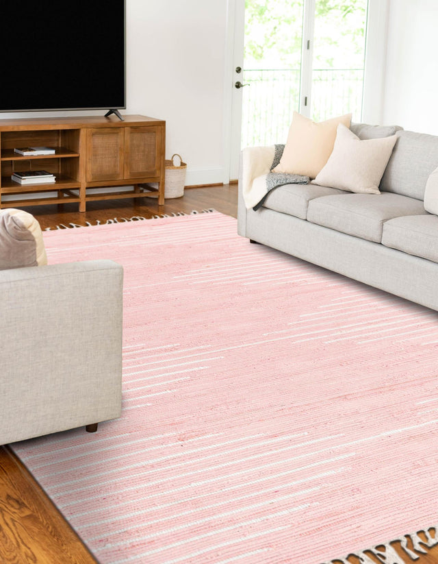 Rose 8' x 11' Chindi Cotton Rectangle Area Rug Interior Design Home Decor Carpet Mat for Sale at Rug Engine