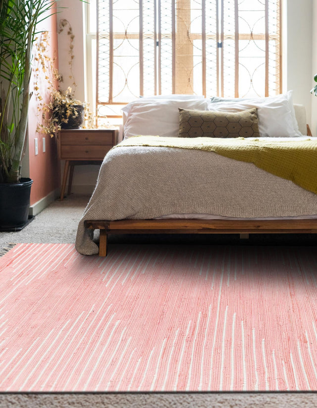 Rose 8' x 11' Chindi Cotton Rectangle Area Rug Interior Design Home Decor Carpet Mat for Sale at Rug Engine