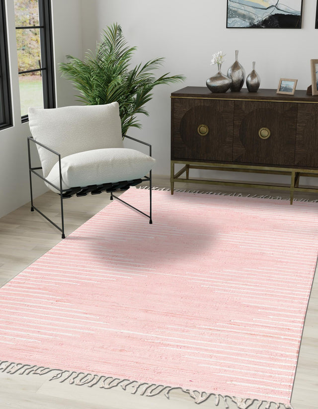 Rose 6' 1 x 9' Chindi Cotton Rectangle Area Rug Interior Design Home Decor Carpet Mat for Sale at Rug Engine