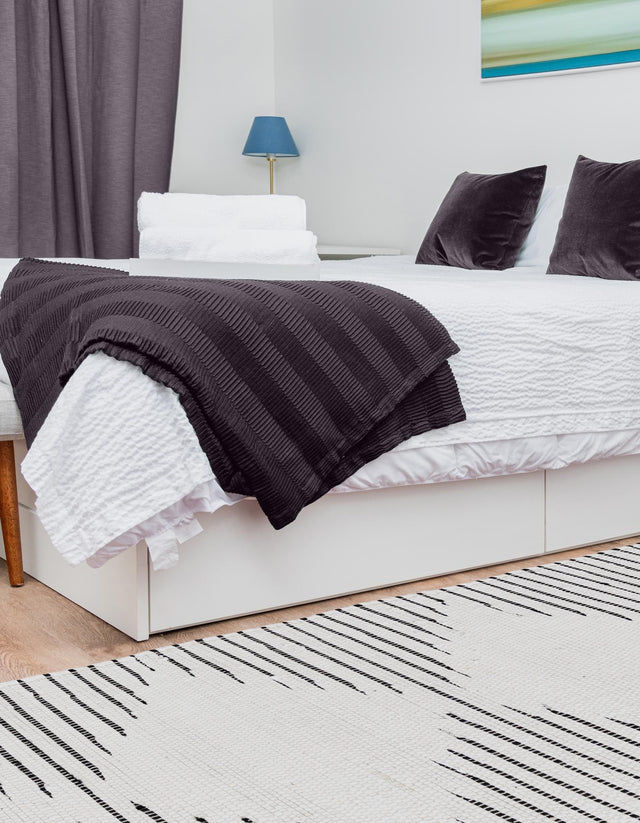 White 2' 2 x 6' 1 Chindi Cotton Runner Area Rug Interior Design Home Decor Carpet Mat for Sale at Rug Engine