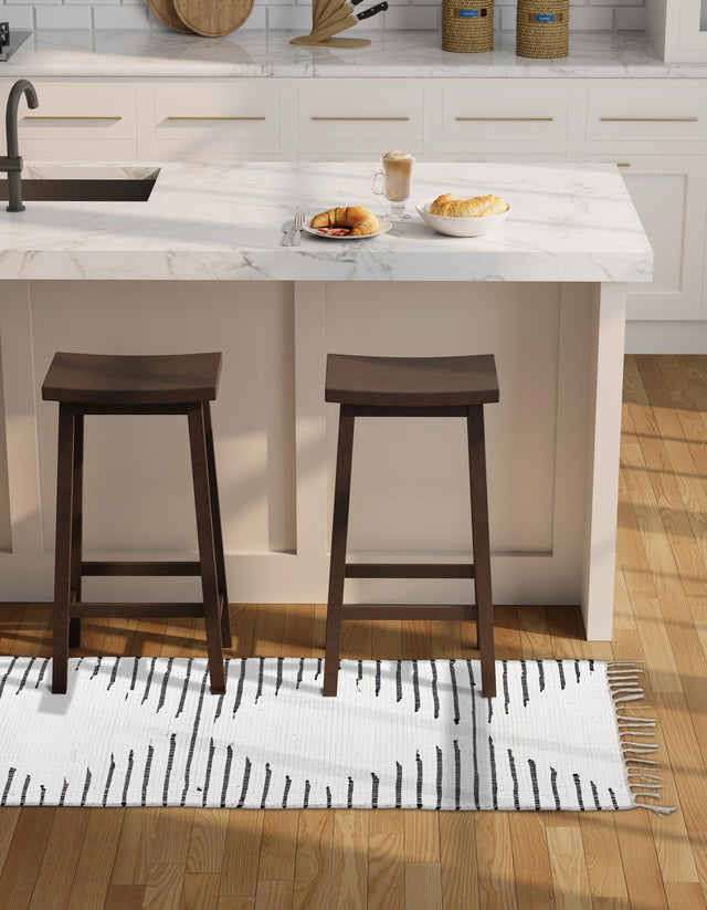 White 2' 2 x 6' 1 Chindi Cotton Runner Area Rug Interior Design Home Decor Carpet Mat for Sale at Rug Engine