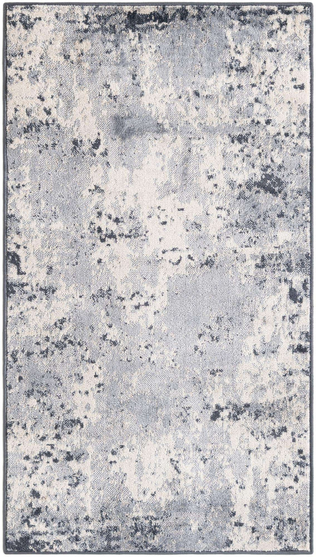 Vintage Blue 3' x 5' 3 Eos Rectangle Area Rug 100% Polypropylene Stain Resistant Carpet With Cotton Backing Marbled Design for Living, Dining Room, Office for Sale at Rug Engine