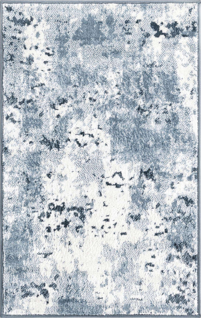Vintage Blue 2' x 3' 1 Eos Rectangle Area Rug 100% Polypropylene Stain Resistant Carpet With Cotton Backing Marbled Design for Living, Dining Room, Office for Sale at Rug Engine