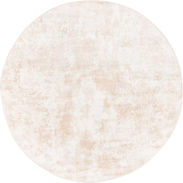 Sand 5' x 5' Eos Round Area Rug 100% Polypropylene Stain Resistant Carpet With Cotton Backing Marbled Design for Living, Dining Room, Office for Sale at Rug Engine