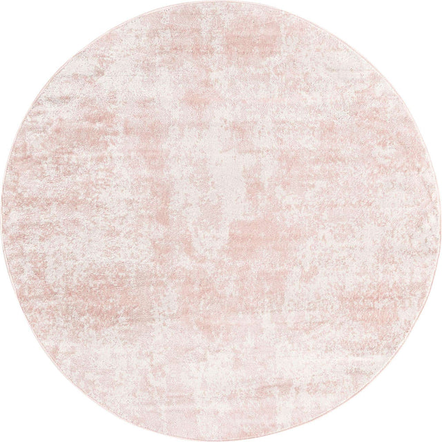 Carnation Pink 5' x 5' Eos Round Area Rug 100% Polypropylene Stain Resistant Carpet With Cotton Backing Marbled Design for Living, Dining Room, Office for Sale at Rug Engine