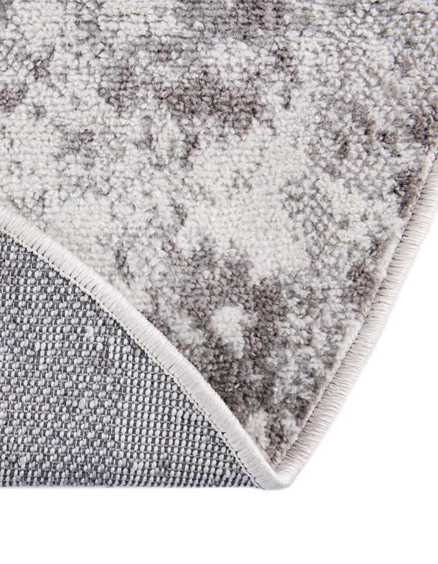 Stone Gray 7' 1 x 7' 1 Eos Round Area Rug 100% Polypropylene Stain Resistant Carpet With Cotton Backing Marbled Design for Living, Dining Room, Office for Sale at Rug Engine