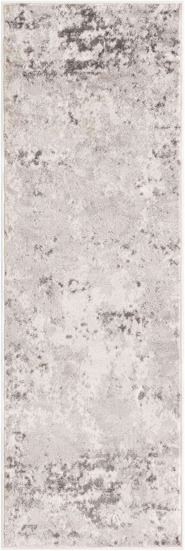 Stone Gray 2' x 6' Eos Runner Area Rug 100% Polypropylene Stain Resistant Carpet With Cotton Backing Marbled Design for Living, Dining Room, Office for Sale at Rug Engine