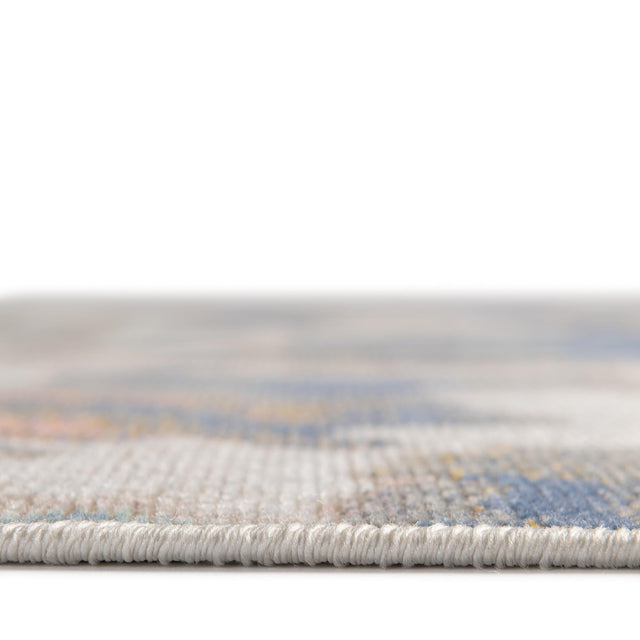 Multicolor 6' x 6' Lotus Square Area Rug 100% Polypropylene Modern Contemporary Colorful Carpet Easy Clean for Living Room, Kitchen, Dining, Office for Sale at Rug Engine