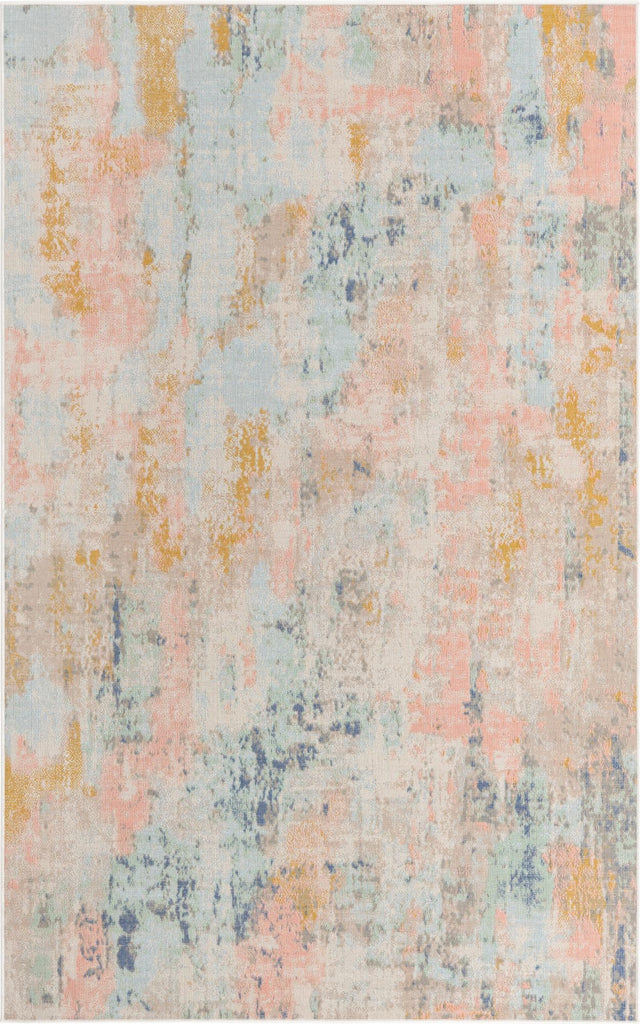 Multicolor 1' 4 x 1' 4 Lotus Sample Area Rug 100% Polypropylene Modern Contemporary Colorful Carpet Easy Clean for Living Room, Kitchen, Dining, Office for Sale at Rug Engine