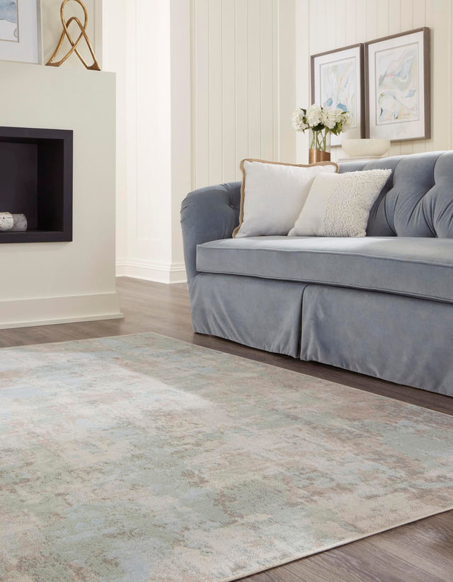 Teal 10' x 13' 1 Lotus Rectangle Area Rug 100% Polypropylene Modern Contemporary Colorful Carpet Easy Clean for Living Room, Kitchen, Dining, Office for Sale at Rug Engine
