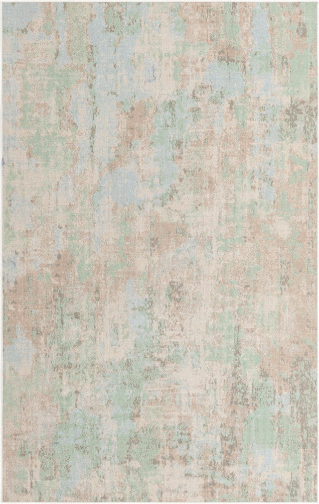 Teal 1' 4 x 1' 4 Lotus Sample Area Rug 100% Polypropylene Modern Contemporary Colorful Carpet Easy Clean for Living Room, Kitchen, Dining, Office for Sale at Rug Engine