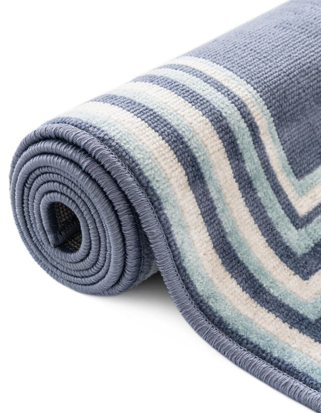 Blue 8' x 8' Lotus Square Area Rug 100% Polypropylene Modern Contemporary Colorful Carpet Easy Clean for Living Room, Kitchen, Dining, Office for Sale at Rug Engine