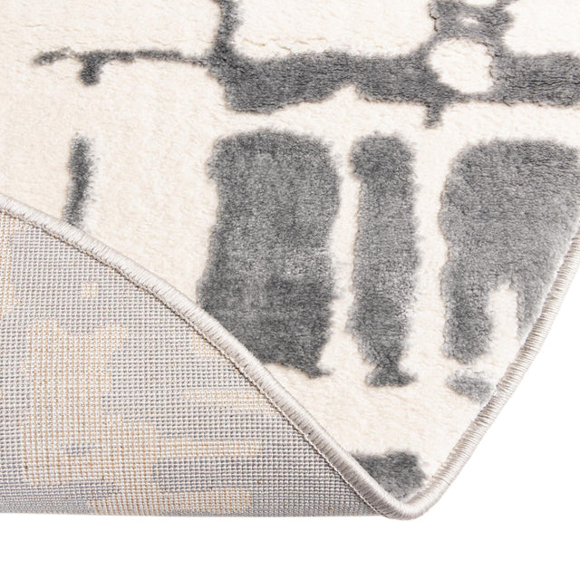 Gray 4' x 4' Vince Camuto Round Area Rug Durable Easy Clean Modern Carpet for Unique Home Interior Decorating for Sale at Rug Engine