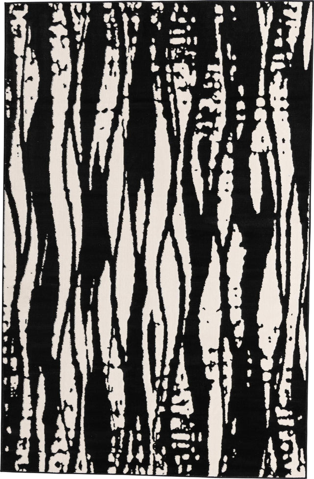 Black and White 1' 4 x 1' 4 Vince Camuto Sample Area Rug Durable Easy Clean Modern Carpet for Unique Home Interior Decorating for Sale at Rug Engine