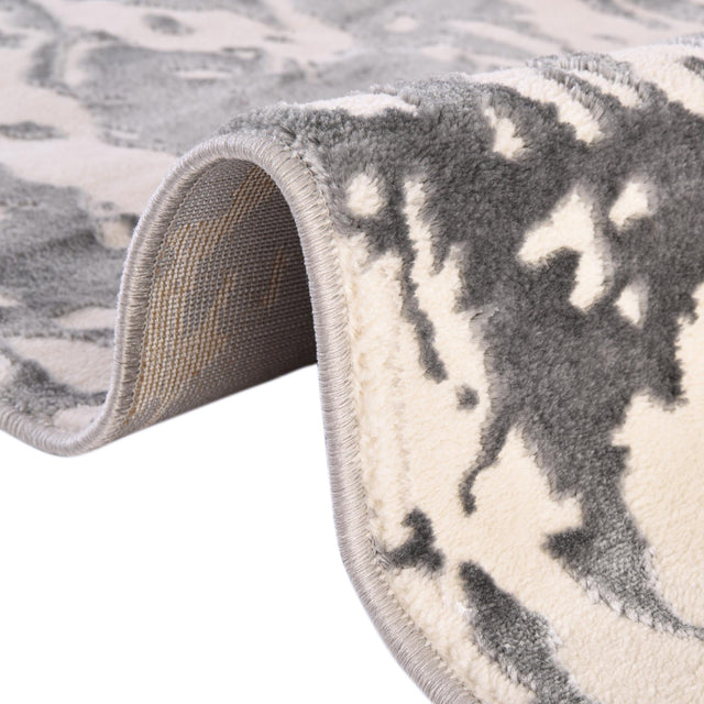 Gray 4' x 4' Vince Camuto Round Area Rug Durable Easy Clean Modern Carpet for Unique Home Interior Decorating for Sale at Rug Engine