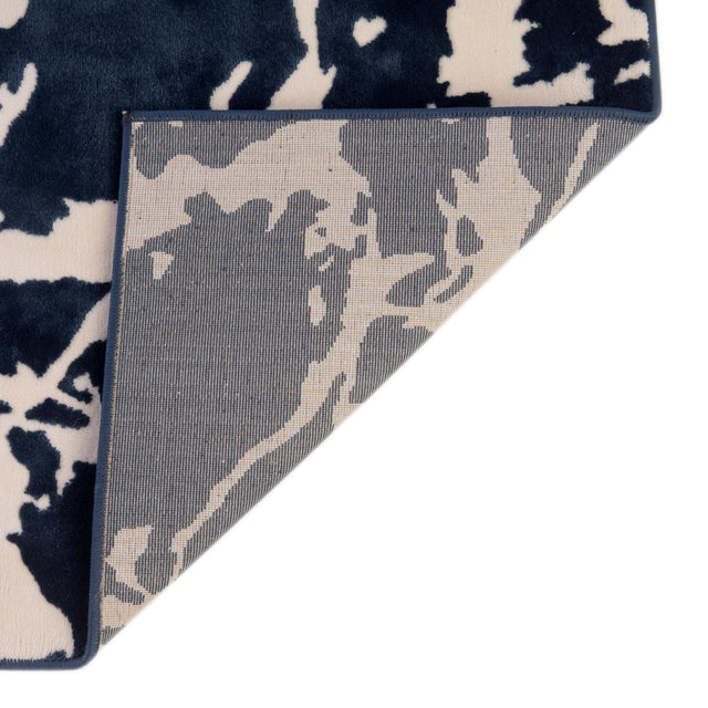 Navy Blue 5' 3 x 8' Vince Camuto Rectangle Area Rug Durable Easy Clean Modern Carpet for Unique Home Interior Decorating for Sale at Rug Engine