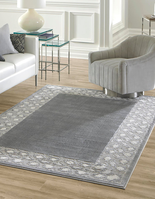 Gray 7' 10 x 10' Vince Camuto Rectangle Area Rug Durable Easy Clean Modern Carpet for Unique Home Interior Decorating for Sale at Rug Engine