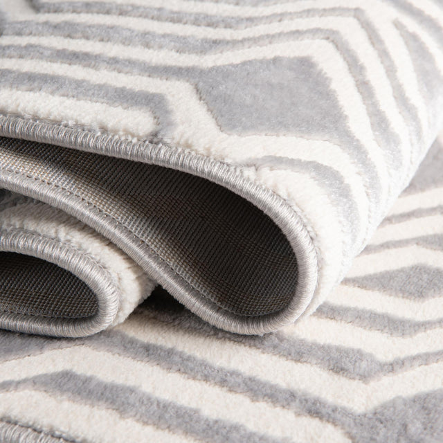 Gray 4' x 4' Vince Camuto Round Area Rug Durable Easy Clean Modern Carpet for Unique Home Interior Decorating for Sale at Rug Engine