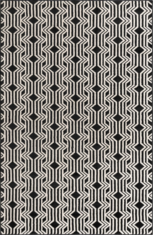 Black 1' 4 x 1' 4 Vince Camuto Sample Area Rug Durable Easy Clean Modern Carpet for Unique Home Interior Decorating for Sale at Rug Engine