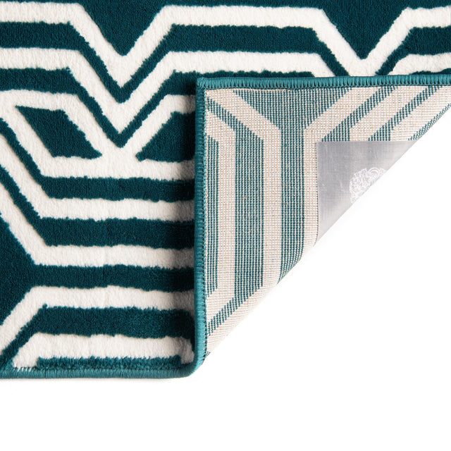 Teal 5' 3 x 8' Vince Camuto Rectangle Area Rug Durable Easy Clean Modern Carpet for Unique Home Interior Decorating for Sale at Rug Engine