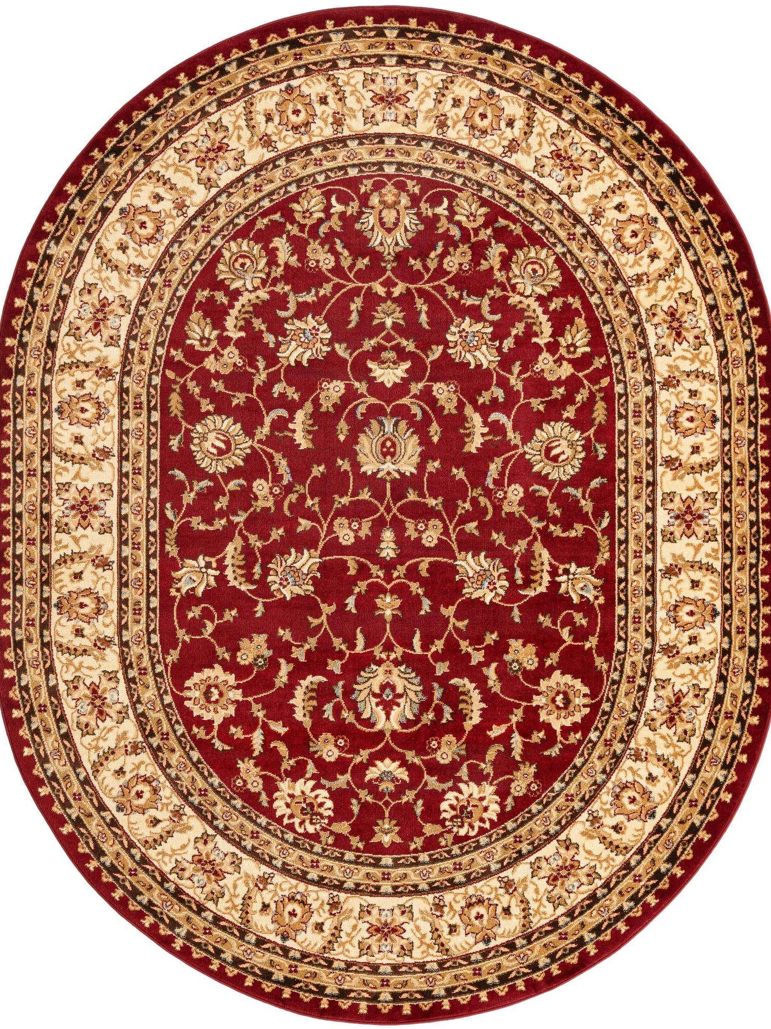 Red 7' 10 x 10' Voyage Oval Area Rug