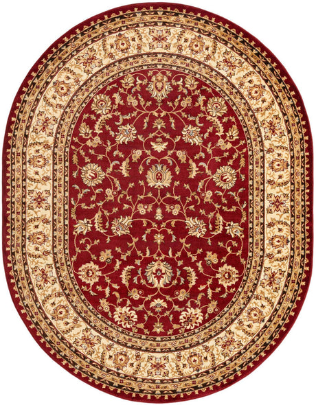 Red 7' 10 x 10' Voyage Oval Area Rug