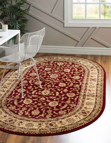 Red 7' 10 x 10' Voyage Oval Area Rug