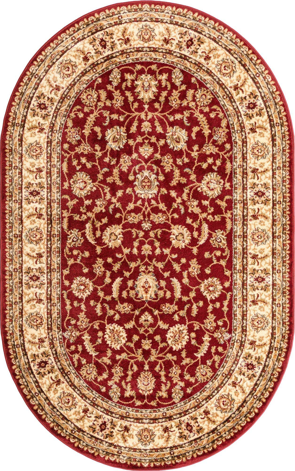 Red 5' 3 x 8' Voyage Oval Area Rug