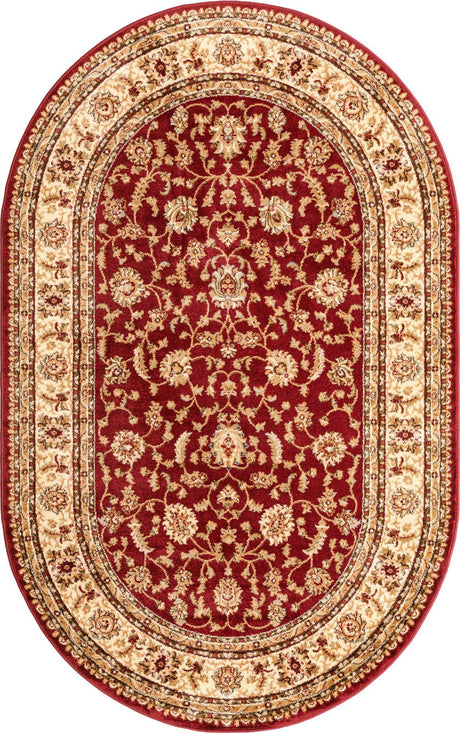 Red 5' 3 x 8' Voyage Oval Area Rug
