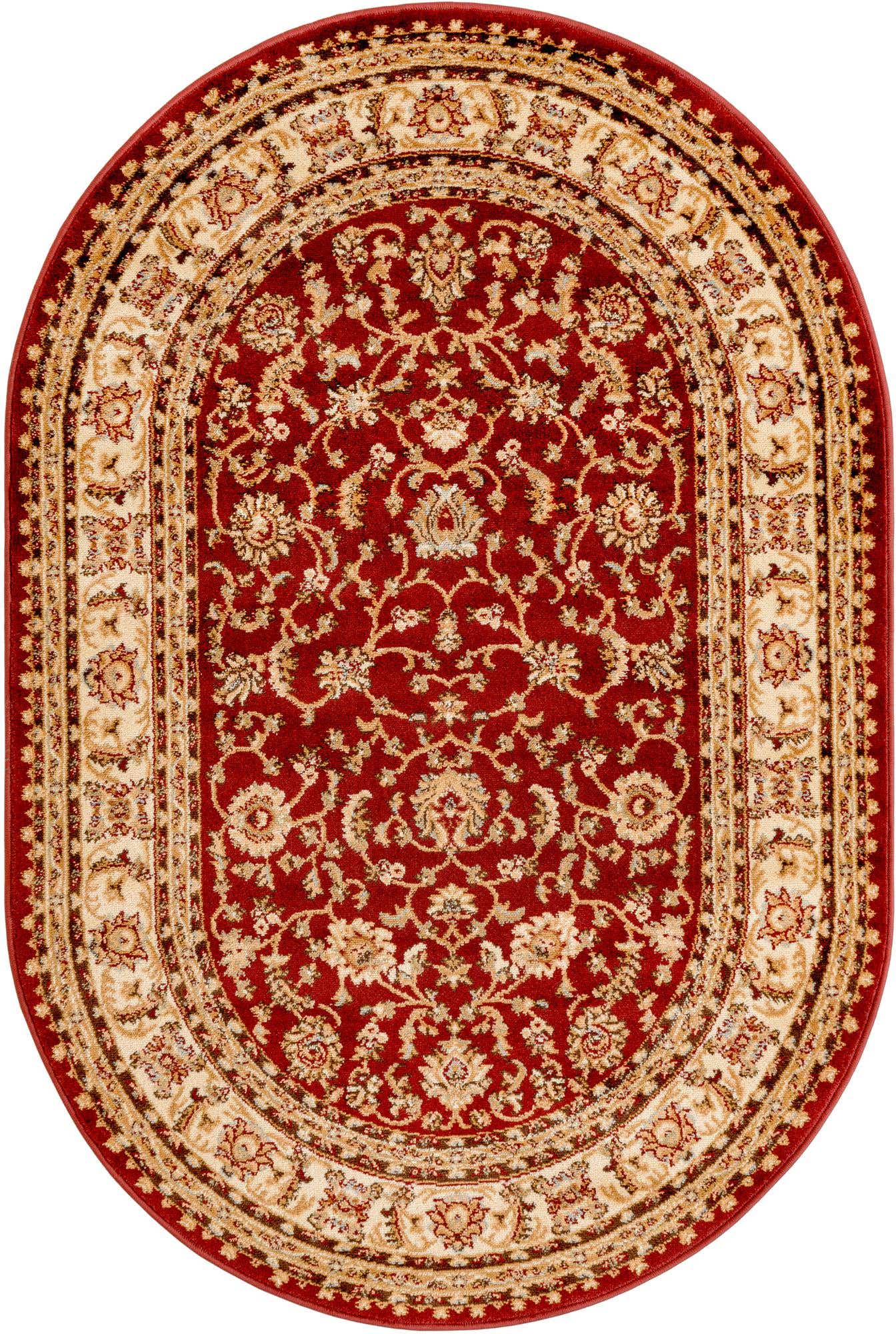 Red 4' 1 x 6' 1 Voyage Oval Area Rug