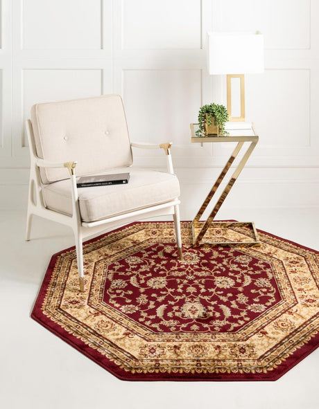Red 7' 10 x 7' 10 Voyage Octagon Area Rug