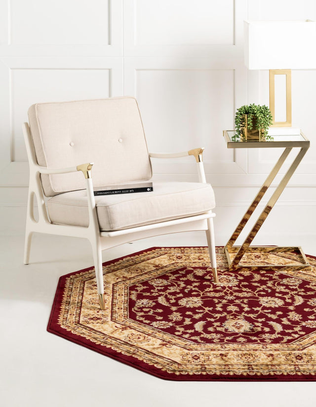 Red 7' 10 x 7' 10 Voyage Octagon Area Rug