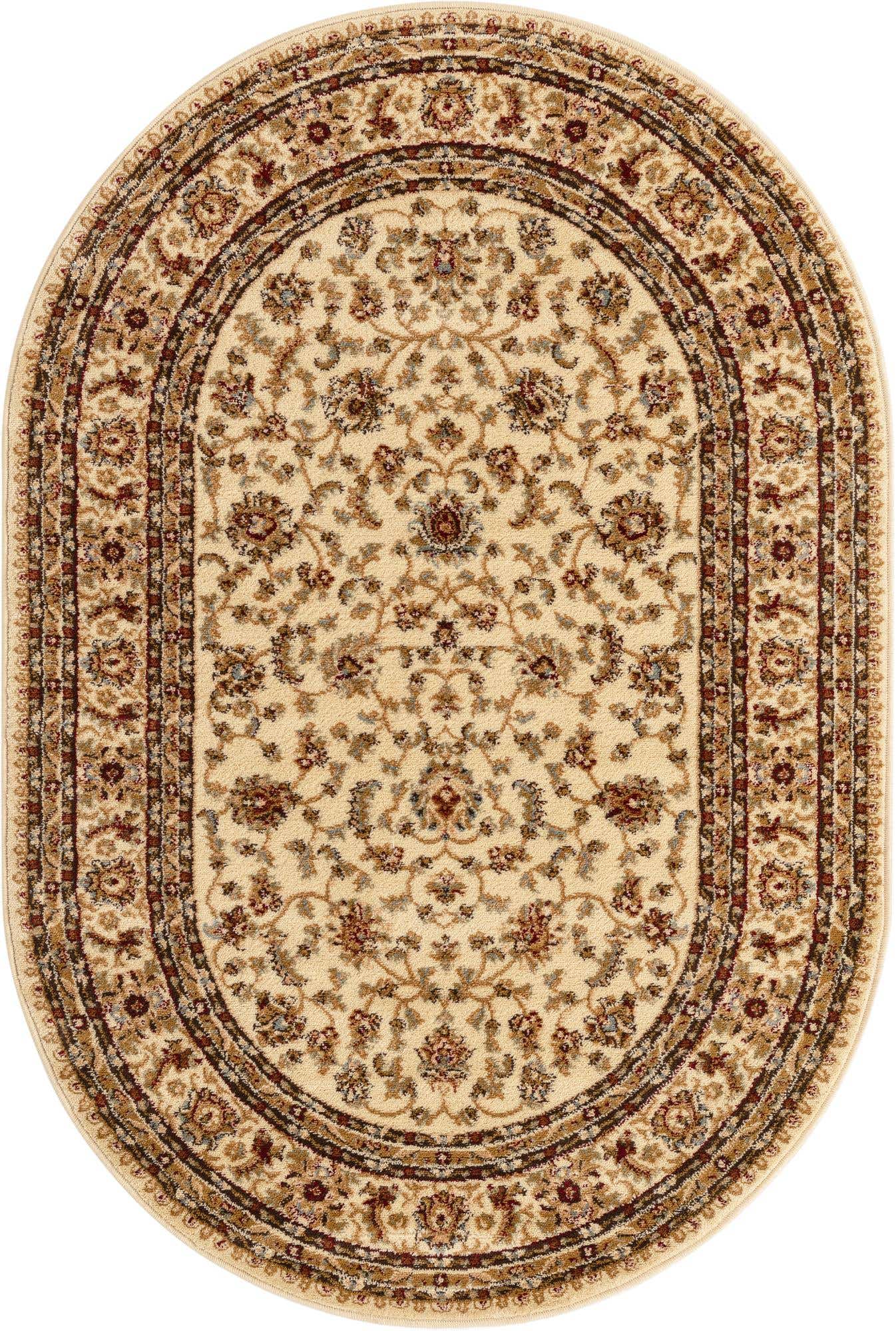 Cream 4' 1 x 6' 1 Voyage Oval Area Rug