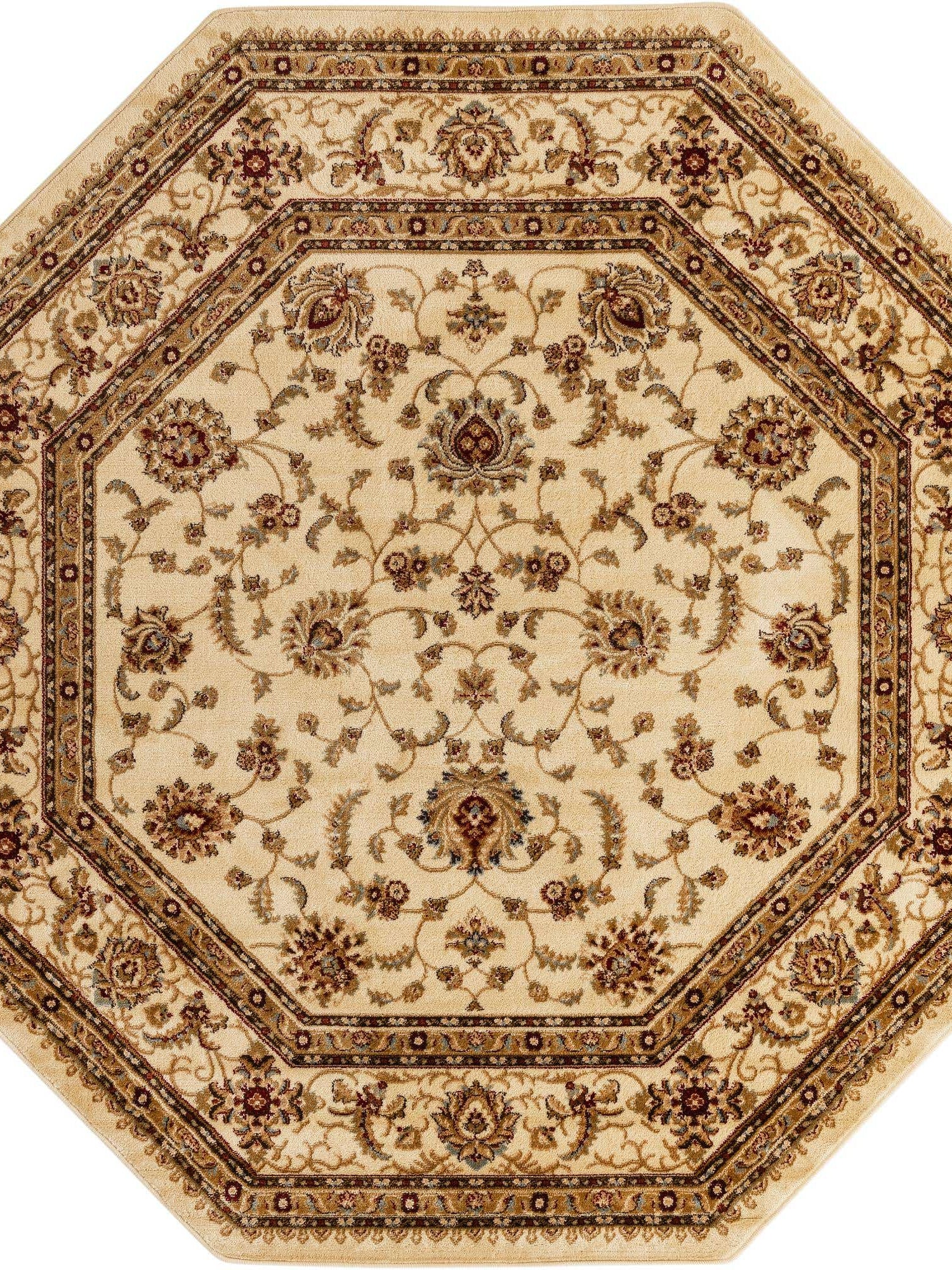 Cream 7' 10 x 7' 10 Voyage Octagon Area Rug