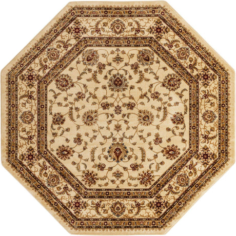 Cream 7' 10 x 7' 10 Voyage Octagon Area Rug