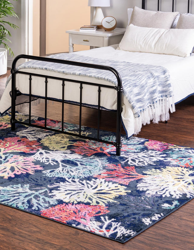 Multicolor 6' x 9' Ariel Rectangle Area Rug 70% Polypropylene & 30% Polyester Easy Clean Living Room Bedroom Dining Office Carpet for Sale at Rug Engine