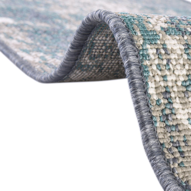 Blue 7' 10 x 10' Outdoor Coastal Rectangle Area Rug Weather Resistant for Patio, Deck, Terrace, Balcony, Porch 100% Polypropylene Coastal Decor Carpet for Sale at Rug Engine