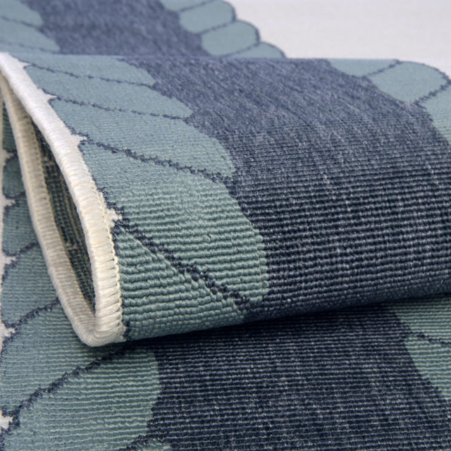 Navy Blue 9' x 12' Outdoor Coastal Rectangle Area Rug Weather Resistant for Patio, Deck, Terrace, Balcony, Porch 100% Polypropylene Coastal Decor Carpet for Sale at Rug Engine