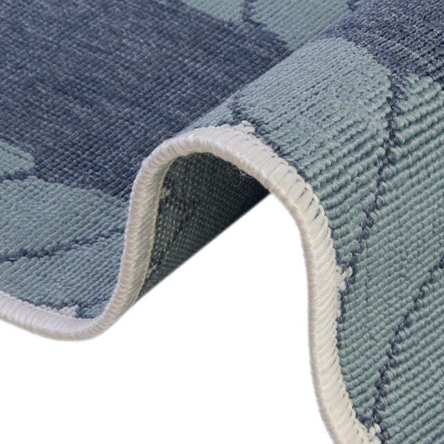 Navy Blue 9' x 12' Outdoor Coastal Rectangle Area Rug Weather Resistant for Patio, Deck, Terrace, Balcony, Porch 100% Polypropylene Coastal Decor Carpet for Sale at Rug Engine