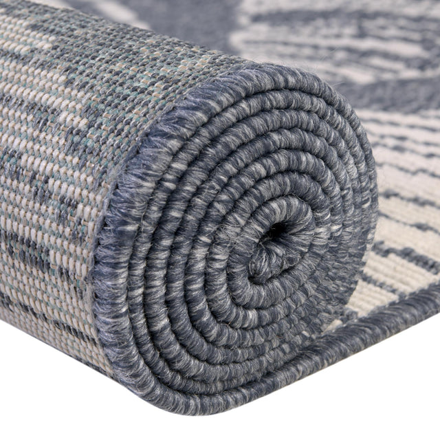 Navy Blue 2' x 8' Outdoor Coastal Runner Area Rug Weather Resistant for Patio, Deck, Terrace, Balcony, Porch 100% Polypropylene Coastal Decor Carpet for Sale at Rug Engine