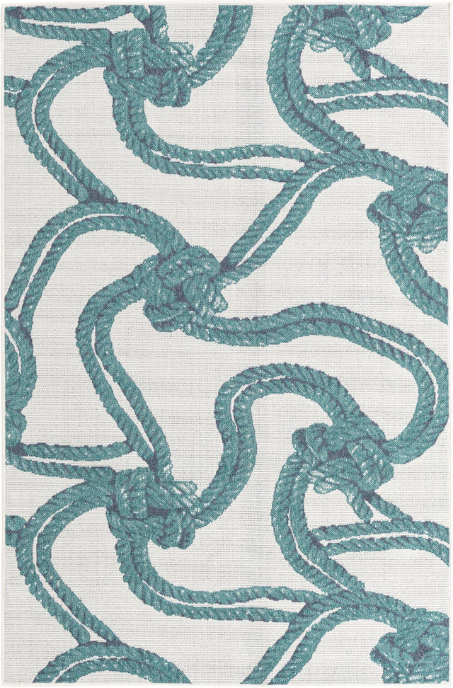 Ivory 1' 3 x 1' 3 Outdoor Coastal Sample Area Rug Weather Resistant for Patio, Deck, Terrace, Balcony, Porch 100% Polypropylene Coastal Decor Carpet for Sale at Rug Engine