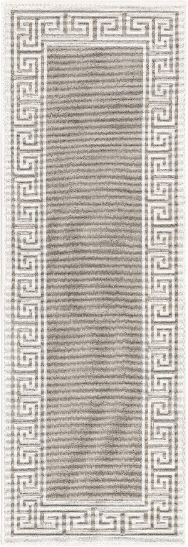 Gray 2' x 6' Outdoor Coastal Runner Area Rug Weather Resistant for Patio, Deck, Terrace, Balcony, Porch 100% Polypropylene Coastal Decor Carpet for Sale at Rug Engine