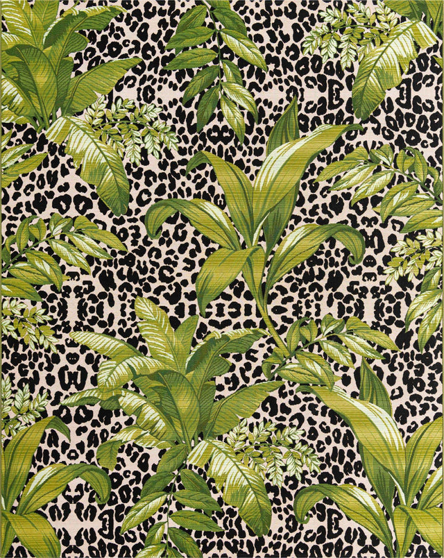 Green 7' 10 x 10' Outdoor Botanical Rectangle Area Rug Weather Resistant for Patio, Deck, Terrace, Balcony, Porch Polypropylene Garden Floral Tropical Carpet for Sale at Rug Engine