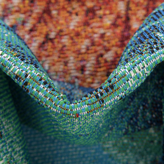 Multicolor 7' 10 x 10' Outdoor Coastal Rectangle Area Rug Weather Resistant for Patio, Deck, Terrace, Balcony, Porch