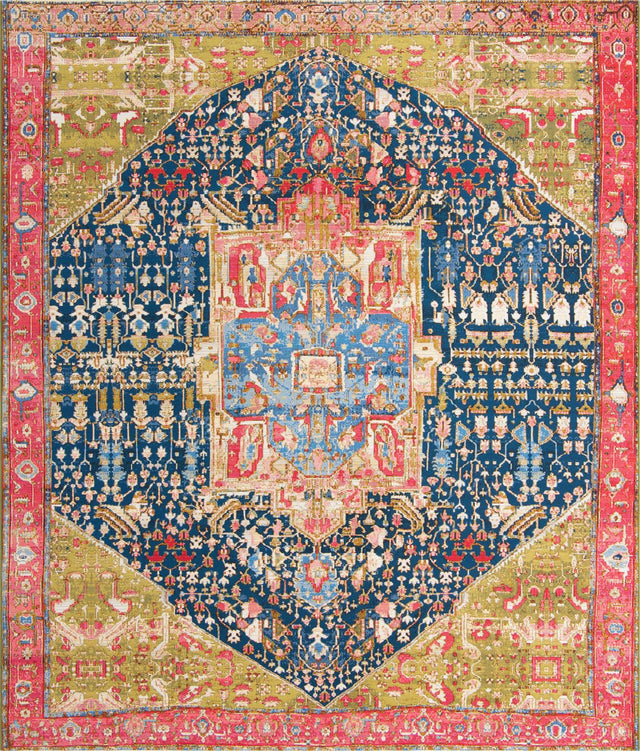 Multicolor 10' x 12' Outdoor Traditional Rectangle Area Rug Weather Resistant for Patio, Deck, Terrace, Balcony, Porch Classical Design Outside Carpet for Sale at Rug Engine
