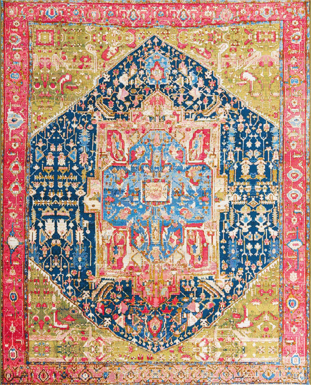 Multicolor 7' 10 x 10' Outdoor Traditional Rectangle Area Rug Weather Resistant for Patio, Deck, Terrace, Balcony, Porch Classical Design Outside Carpet for Sale at Rug Engine