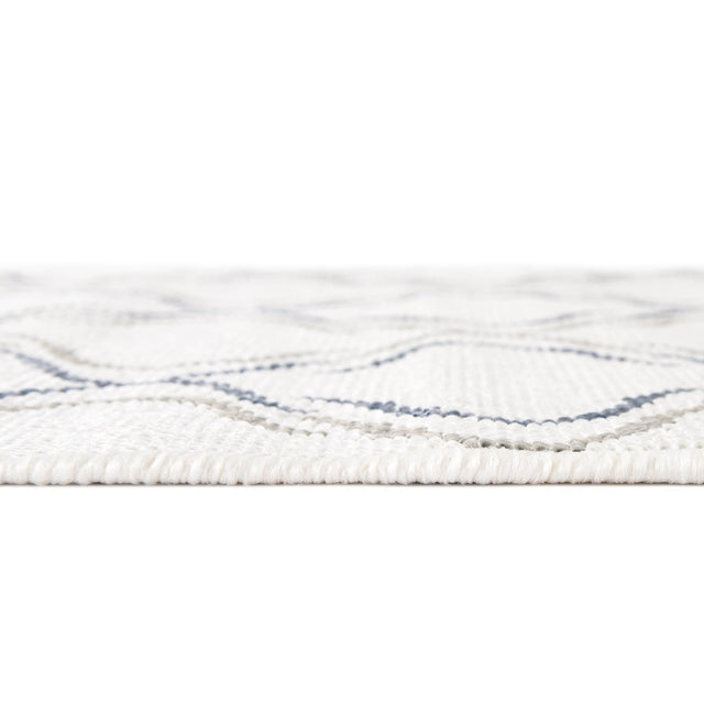 Ivory 7' 10 x 7' 10 Outdoor Trellis Square Area Rug Weather Resistant for Patio, Deck, Terrace, Balcony, Porch Geometric Design Water Safe Outside Carpet for Sale at Rug Engine