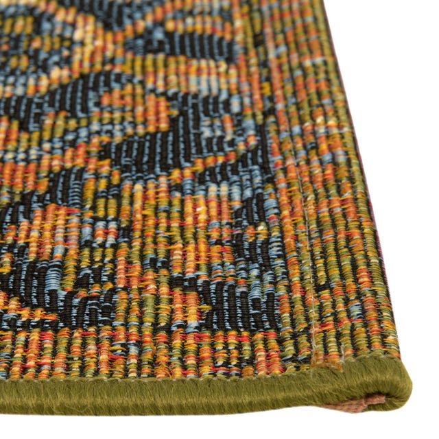 Green 7' 10 x 10' Outdoor Traditional Rectangle Area Rug Weather Resistant for Patio, Deck, Terrace, Balcony, Porch Classical Design Outside Carpet for Sale at Rug Engine