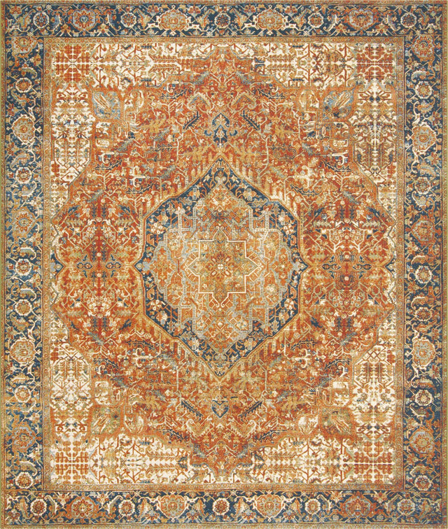 Rust Red 10' x 12' Outdoor Traditional Rectangle Area Rug Weather Resistant for Patio, Deck, Terrace, Balcony, Porch Classical Design Outside Carpet for Sale at Rug Engine