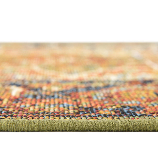 Rust Red 4' x 6' Outdoor Traditional Rectangle Area Rug Weather Resistant for Patio, Deck, Terrace, Balcony, Porch Classical Design Outside Carpet for Sale at Rug Engine